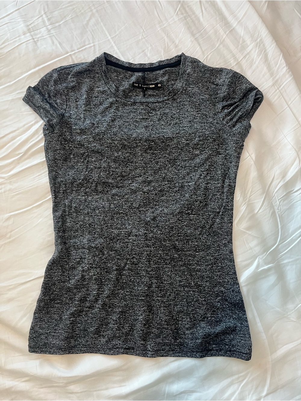 Rag & Bone Jeans Women’s Crewneck Short-Sleeve Top - Heather Charcoal Size XS